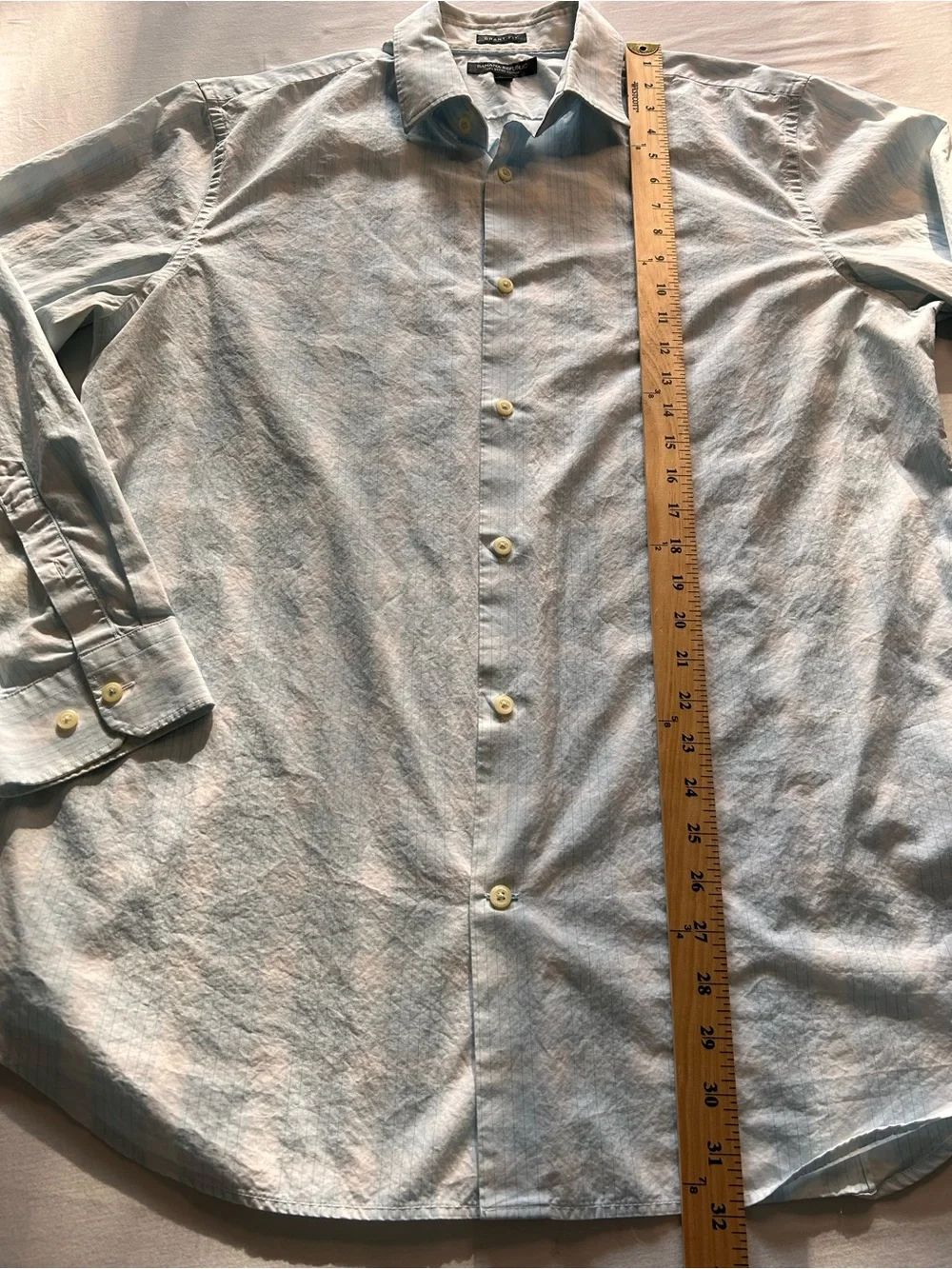 Banana Republic Grant Fit Blue Supima Cotton Dress Shirt